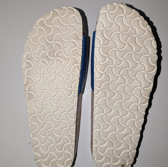 Birkenstock Textured Blue Sandals - Picture 2 of 2